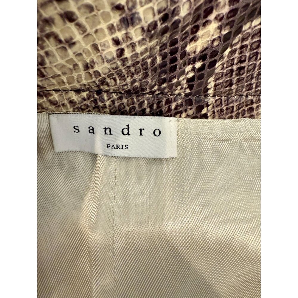 Sandro Paris Kimberlay python effect leather mini… - image 8